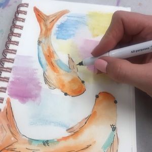 Original water color - fish